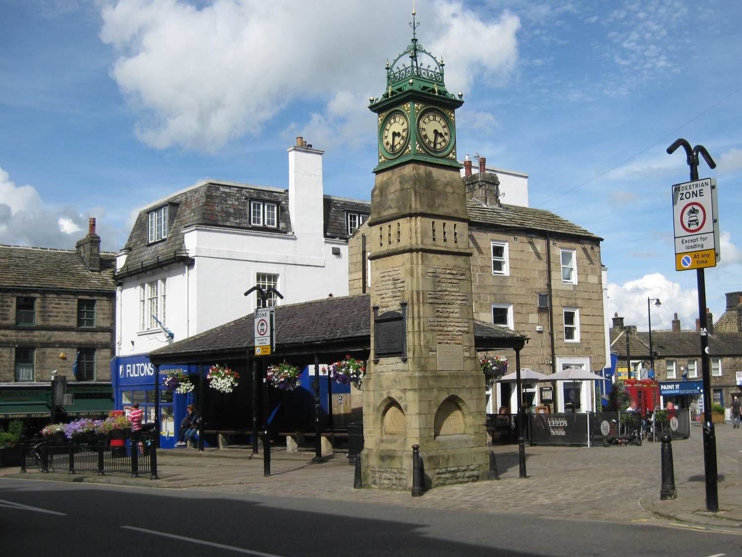 Otley Market Place clock 7 August 2017
